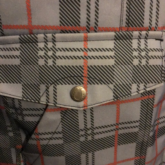 Kerrits rain/trail oversized gray plaid jacket. - Picture 3 of 10